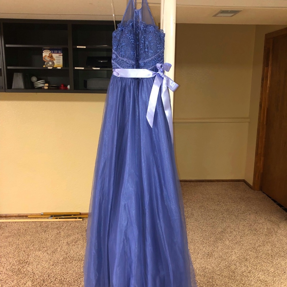 Teeze me blue/purple prom dress, size 5,